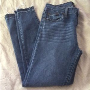 Just Black Sz 27 High-Waisted Jeans Raw Hem